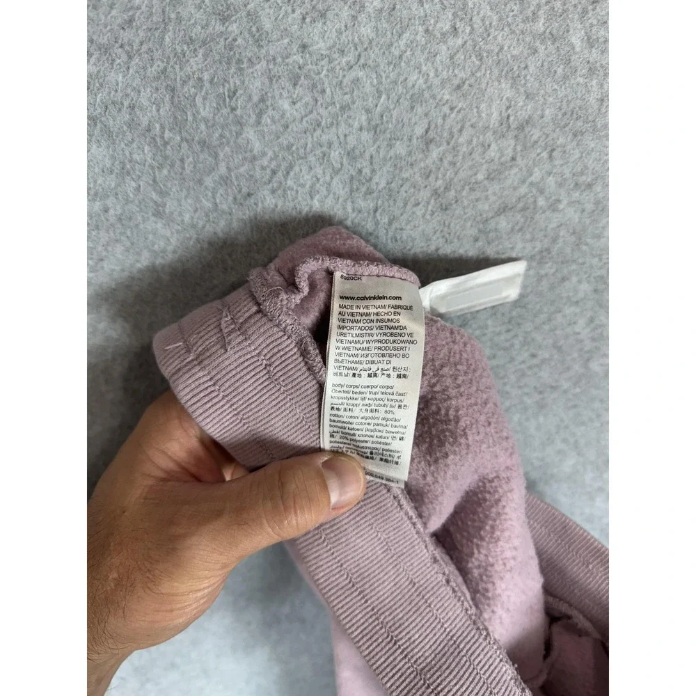 Calvin Klein Jogger Pants Womens XS Mauve Pink CK Logo Sweatpants Comfy Casual